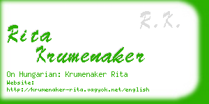 rita krumenaker business card